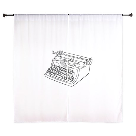 460x460 Typewriter Curtains - Typewriter Sketch