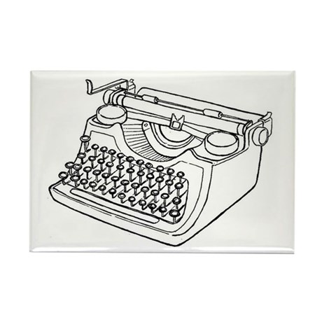 460x460 Typewriter Magnets - Typewriter Sketch