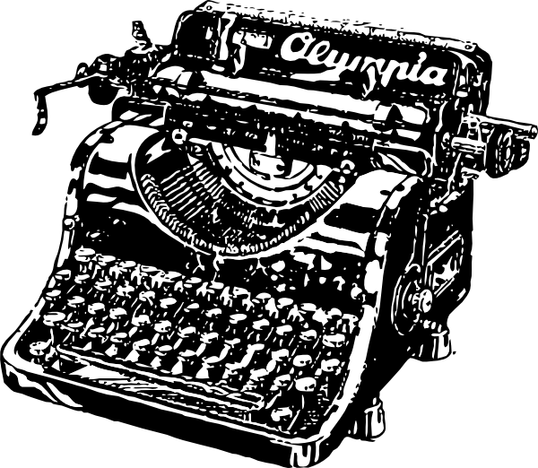 600x522 Collection Of Free Typewriter Drawing Sketch. Download On Ubisafe - Typewriter Sketch