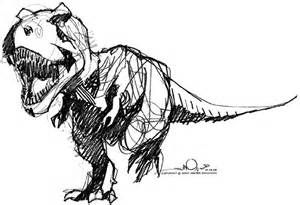 300x205 T Rex Drawing - Tyrannosaurus Rex Sketch