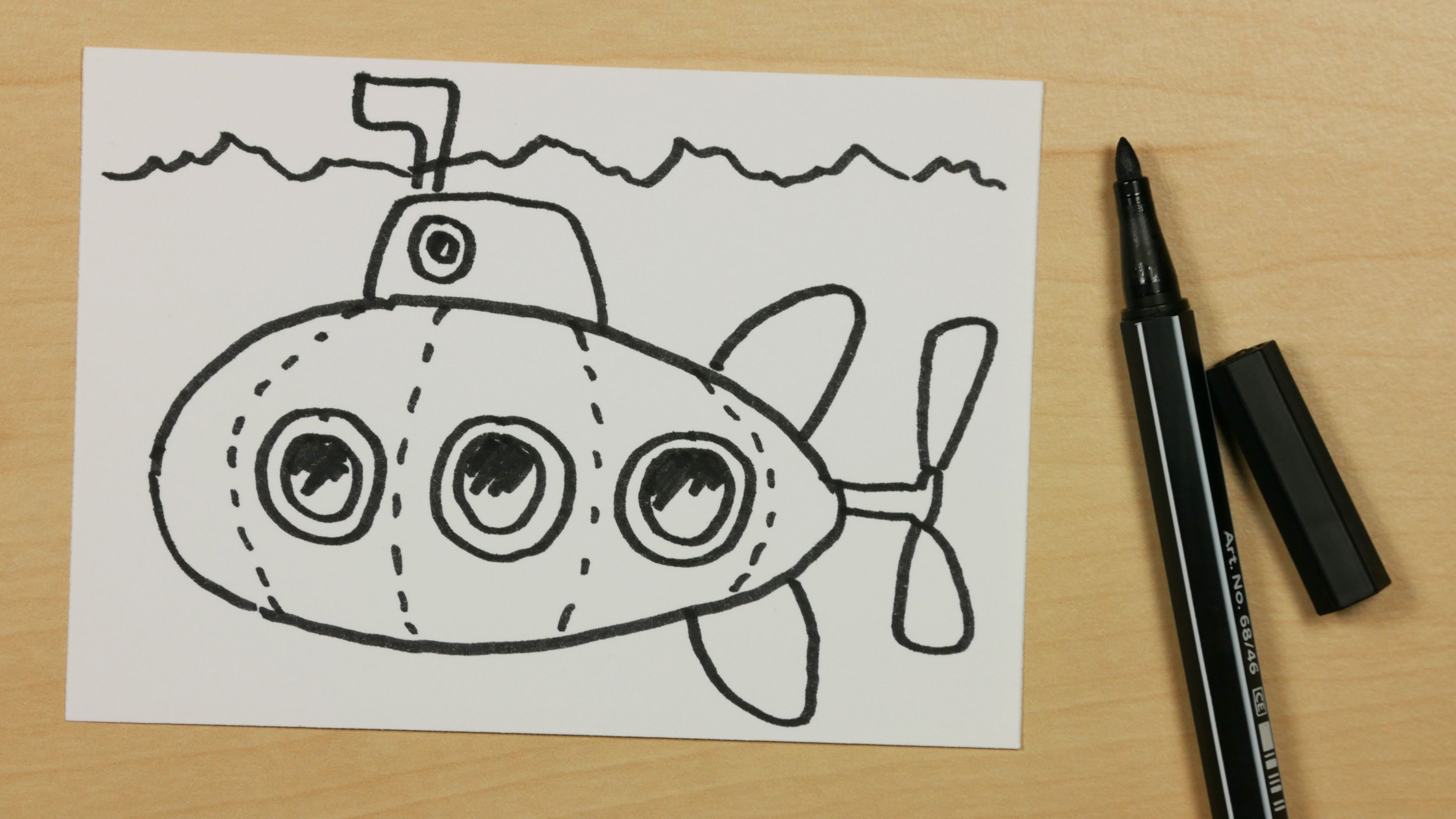 3840x2160 Pin By Kate Yeates On Things To Draw For Kids - U Boat Sketch