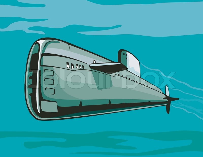 800x618 World War Two Submarine U Boat Stock Vector Colourbox - U Boat Sketch