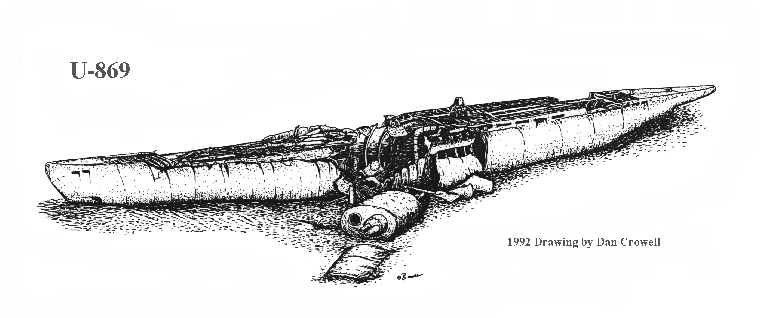 1537x644 Final Report On U869 Shadow Diver John Chatterton - U Boat Sketch