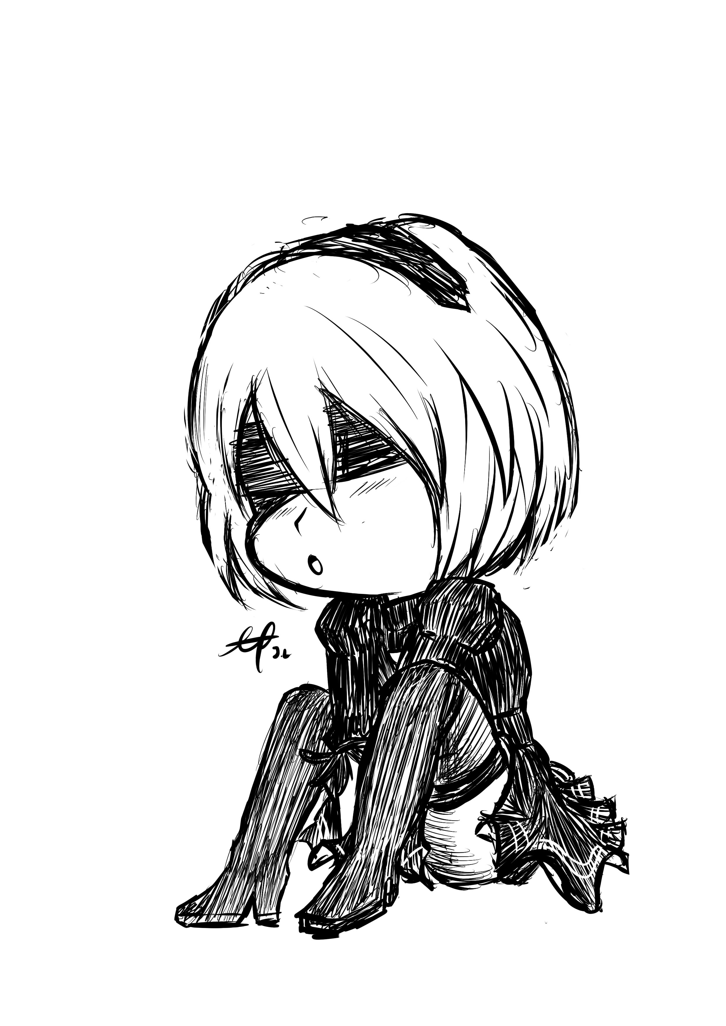 2480x3507 My 2018 Sketch (A Chibi For U Guys Xd) Steemit - U Sketch