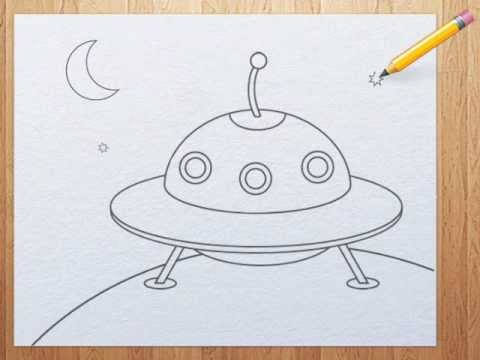 480x360 How To Draw A Ufo For Kids - Ufo Sketch