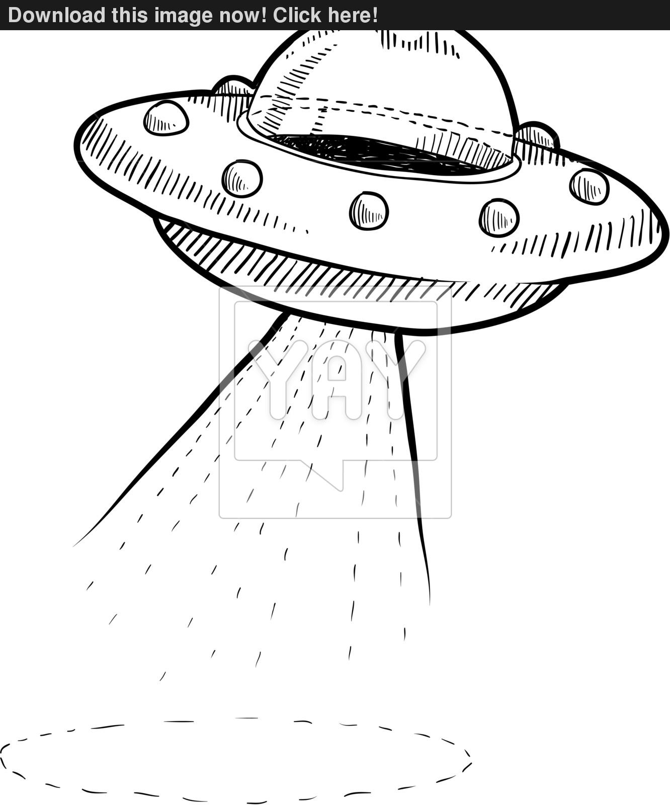 1332x1600 Retro Alien Ufo Sketch Vector - Ufo Sketch