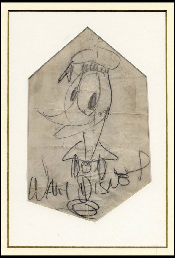 590x867 Walt Disney Rare Donald Duck Sketch Goes Under Hammer For - Uk Sketch