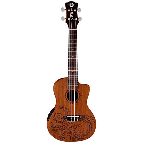 500x500 Luna Guitars Tattoo Mahogany Concert Acoustic Electric Ukulele - Ukulele Sketch