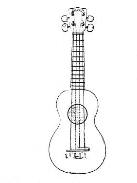 282x376 Guitar Coloring Pages Ukelele Ukulele, Drawings - Ukulele Sketch