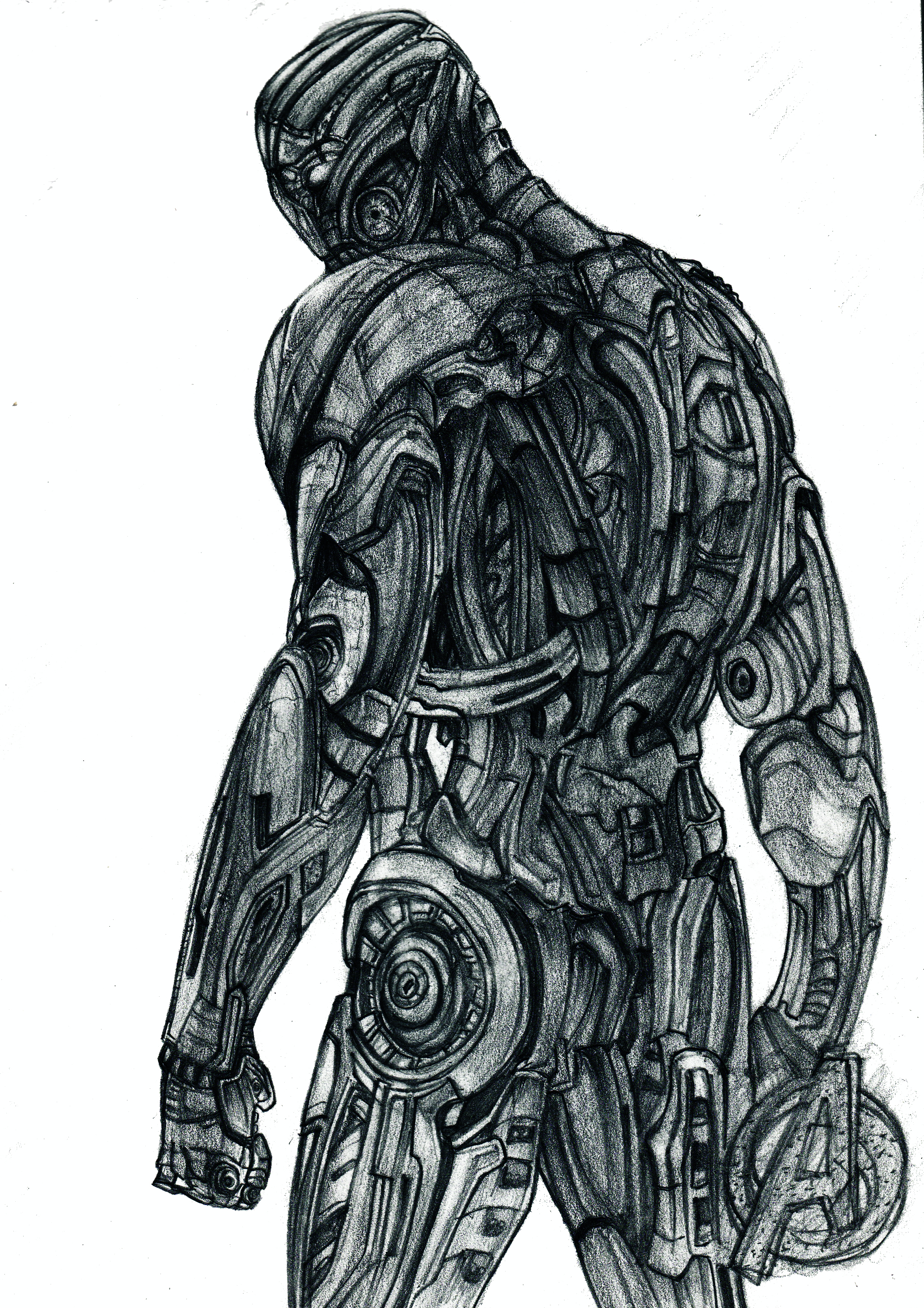 2480x3508 Ultron Pencil Sketch - Ultron Sketch