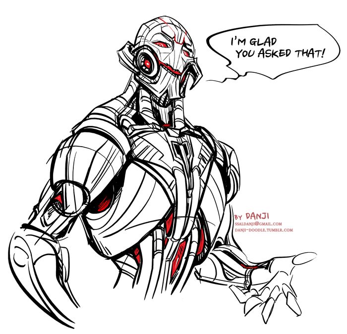 700x674 Ultron Sketch By Danjidoodle Marvel - Ultron Sketch