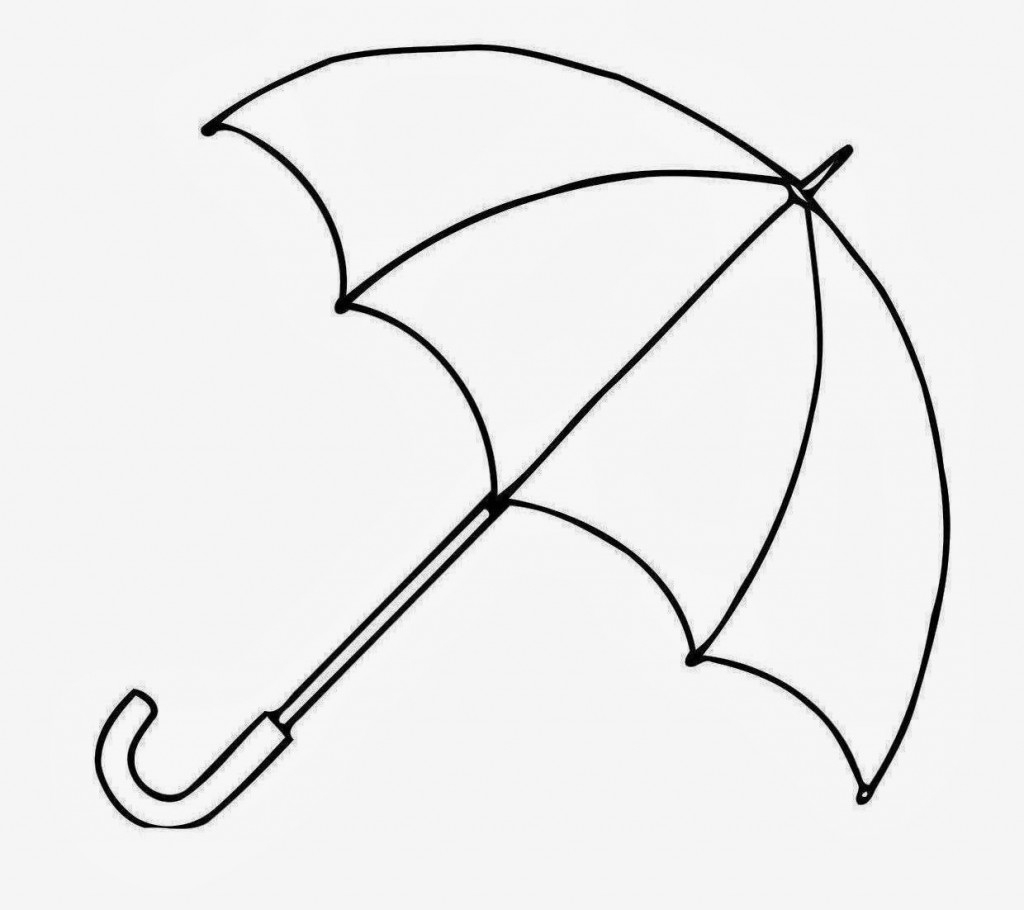 Animal Umbrella Drawing Sketch with simple drawing
