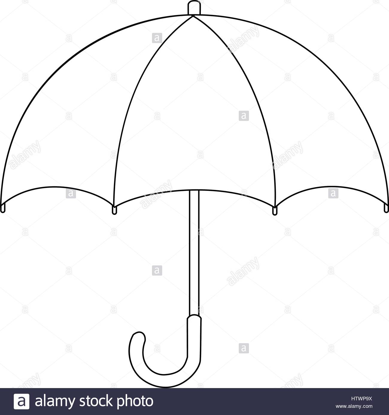 Зонтик поэтапное рисование