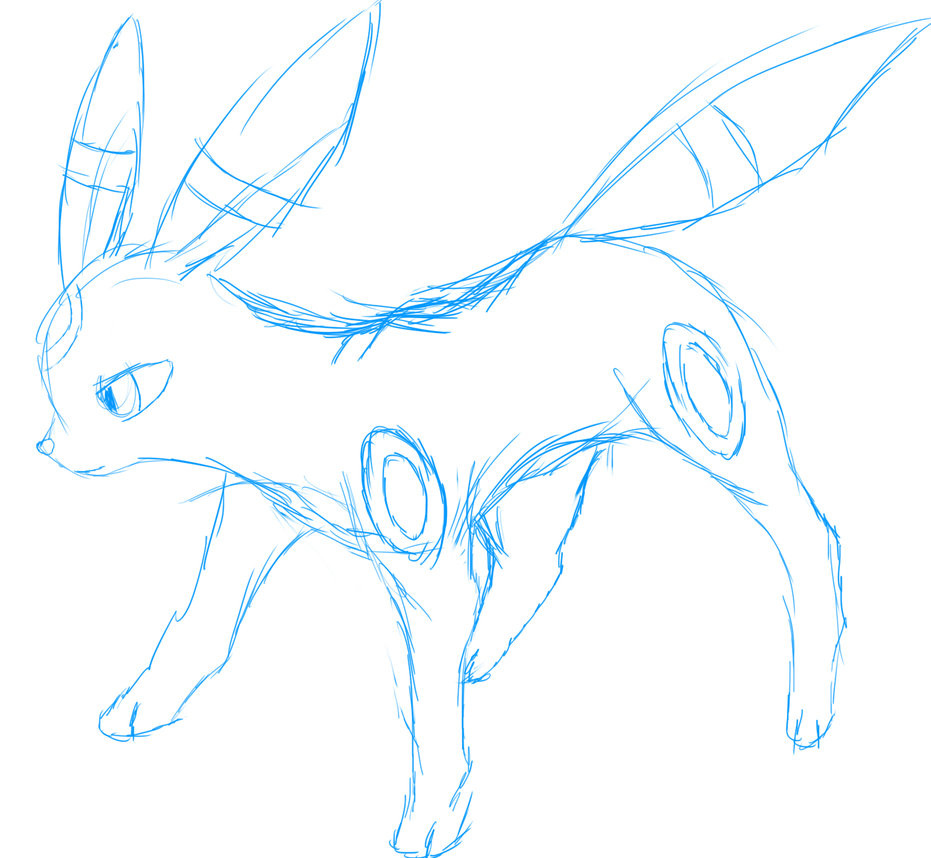 931x858 Umbreon Sketch By Anbugreninja - Umbreon Sketch