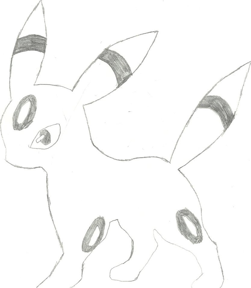 834x958 Umbreon Sketch By Coolman666 - Umbreon Sketch