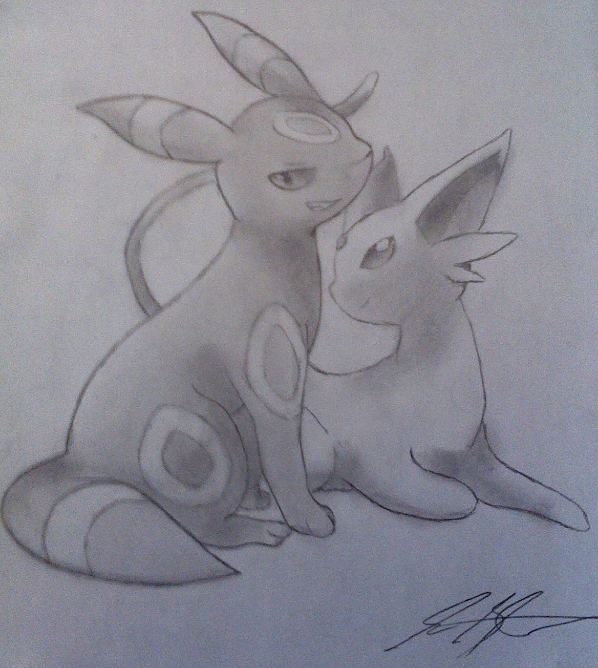 1168x1304 Umbreon And Espeon Shaded Sketch By Shads7 - Umbreon Sketch