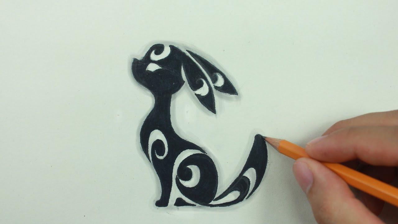 1280x720 Eevee Evolution - Umbreon Sketch