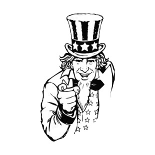 310x310 United States Uncle Sam I Want You Symbols And History Decals - Uncle Sam Sketch