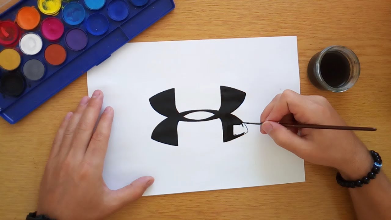 1280x720 How To Draw The Under Armour Logo (Logo Drawing) - Under Armour Sketch