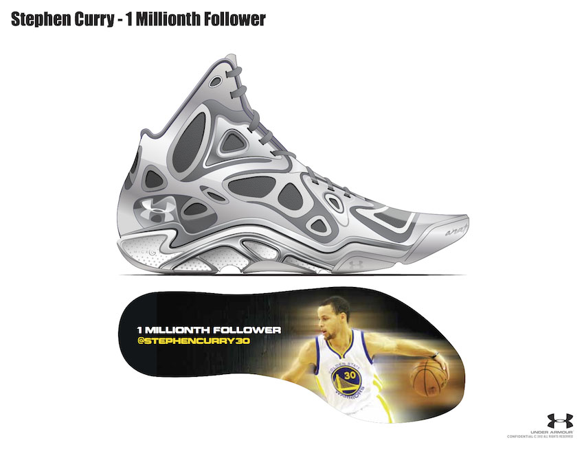 850x657 Stephen Curry Gives 1 Millionth Twitter Follower Custom Under - Under Armour Sketch
