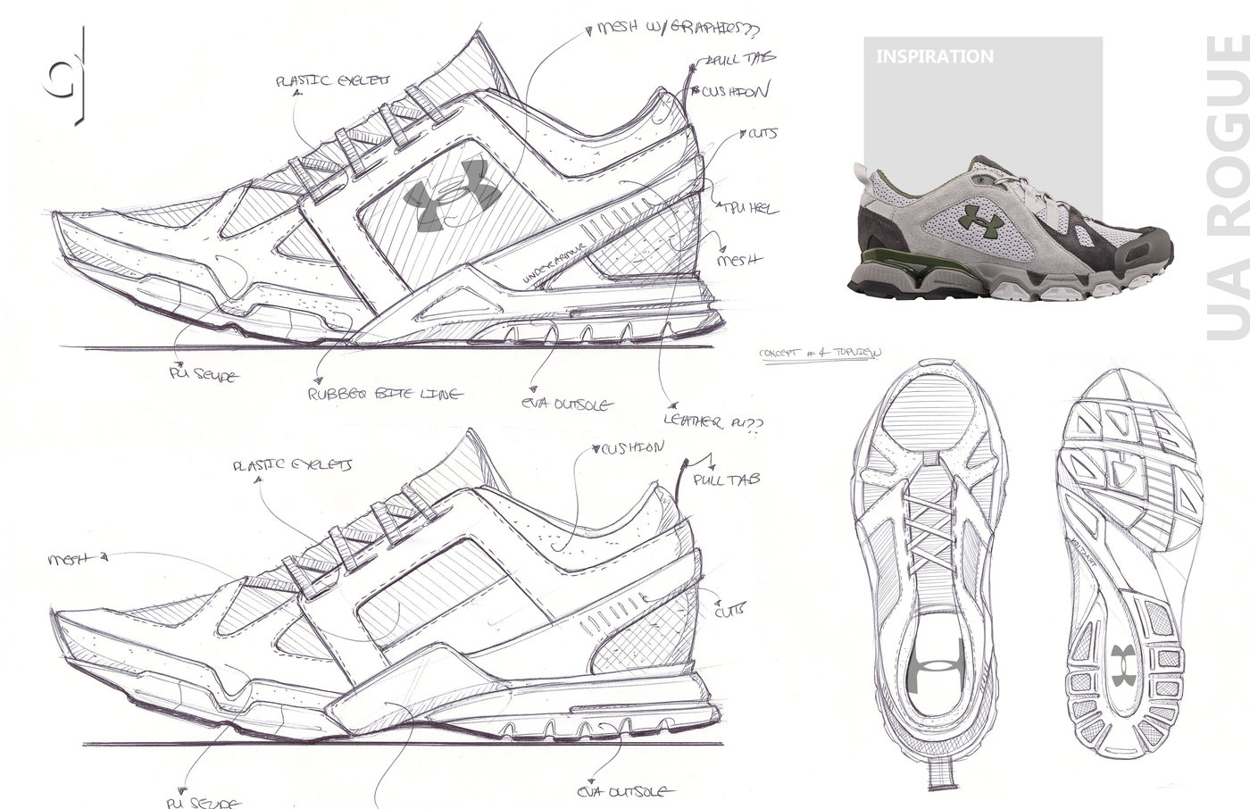 1400x906 Under Armour Rogue By Quintin Williams - Under Armour Sketch
