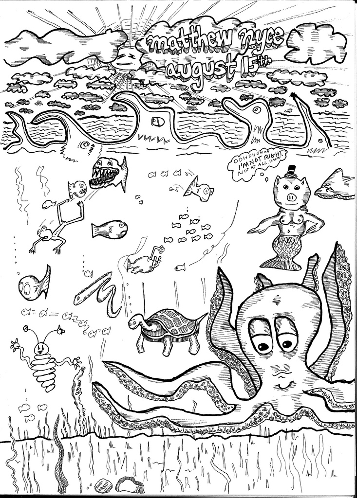 733x1024 Sketch Under The Sea Matt Nyce - Under The Sea Sketch