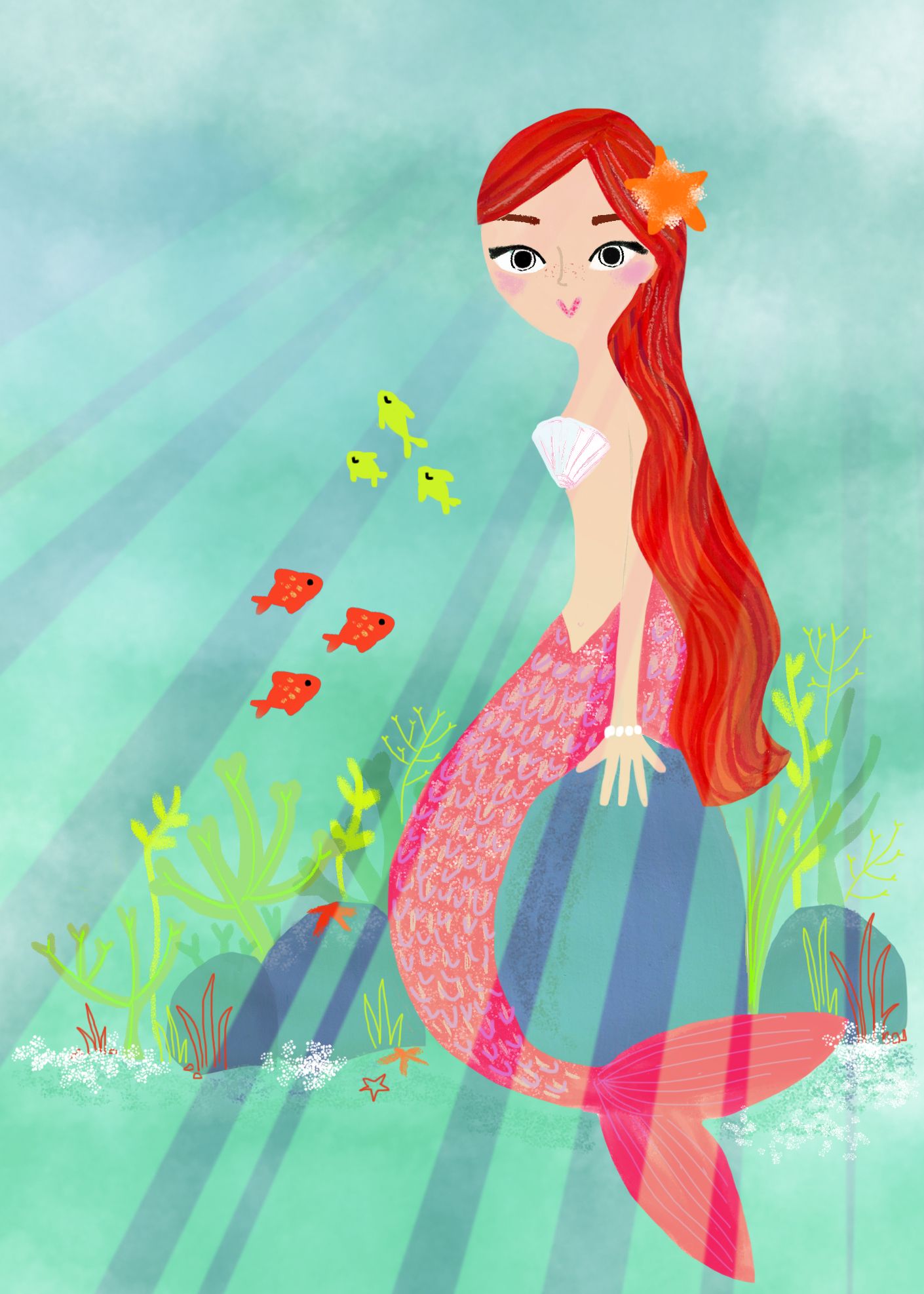 1410x1974 Preliminary Sketch For Under The Sea My Work Sketches - Under The Sea Sketch