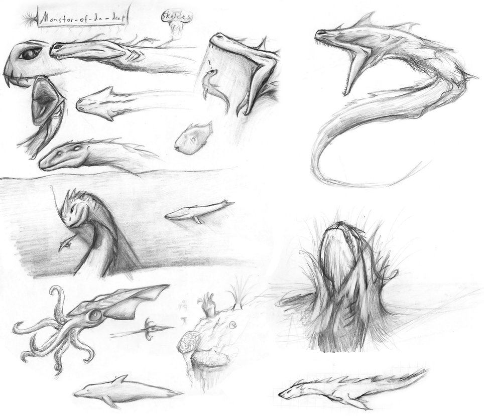 964x829 Doodles - Undersea Sketch