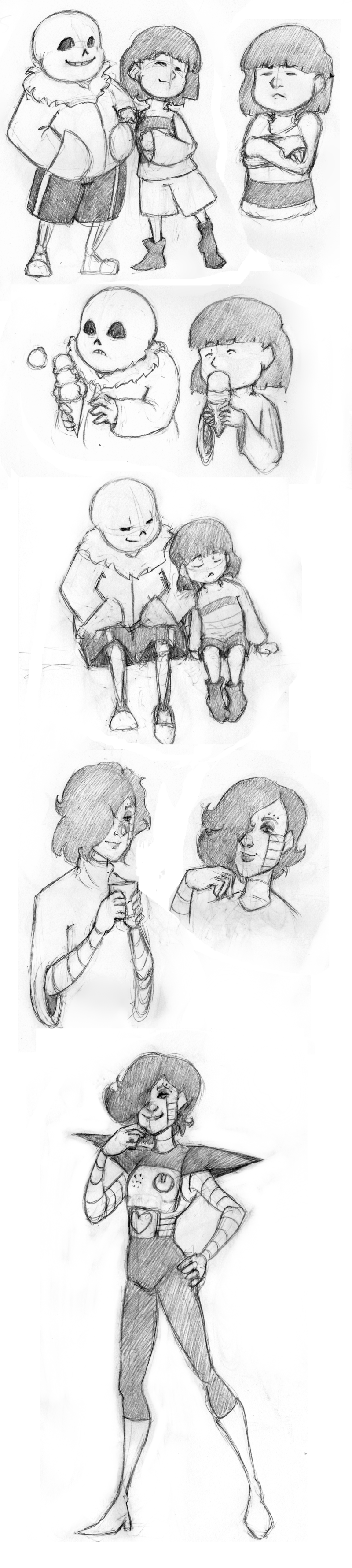 800x3558 Undertale - Undertale Sketches