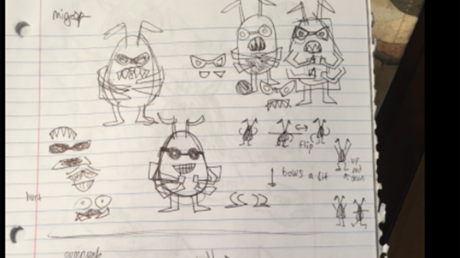 1600x900 Undertale Creator Shares Notebook Full Of Early Concepts And Art - Undertale Sketches
