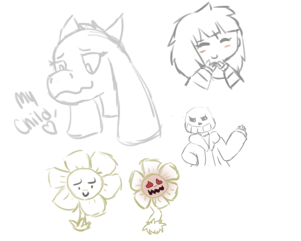 1000x800 Undertale Sketches By Snlckers - Undertale Sketches