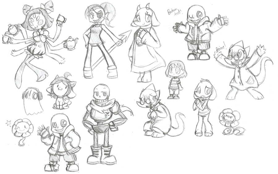 900x563 Undertale Sketches By Silvishinystar - Undertale Sketches