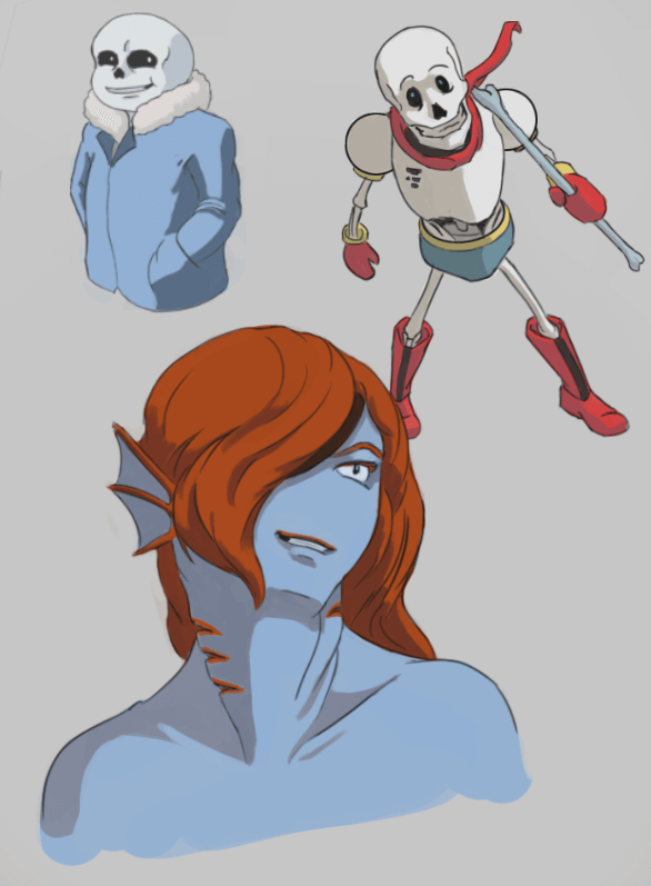 586x797 Undertale Sketches By Triggerpigking - Undertale Sketches
