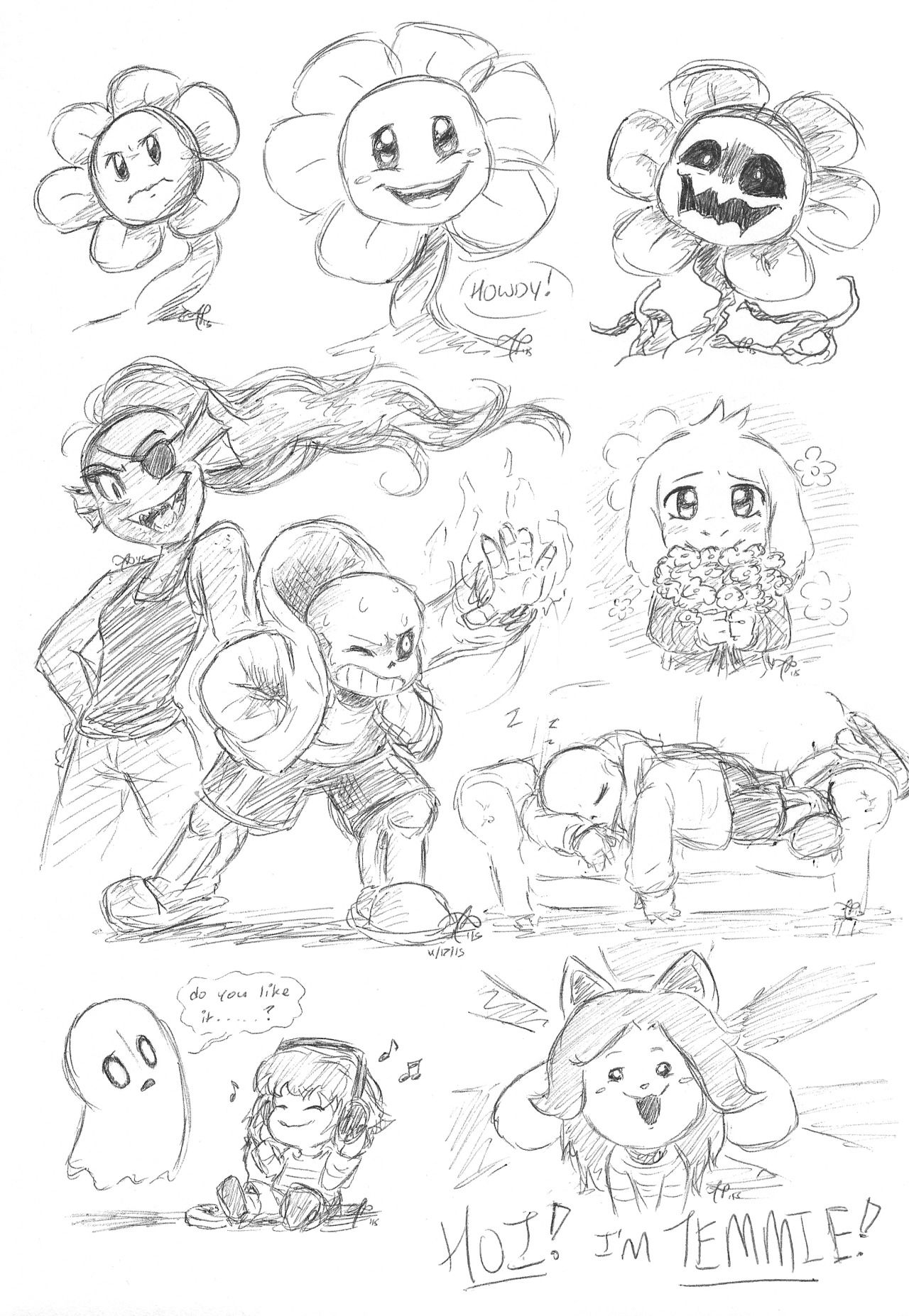 1280x1854 More Undertale Sketches - Undertale Sketches