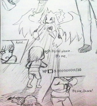 320x350 More Undertale Sketches Heh. I Always Like To Think That Chara - Undertale Sketches