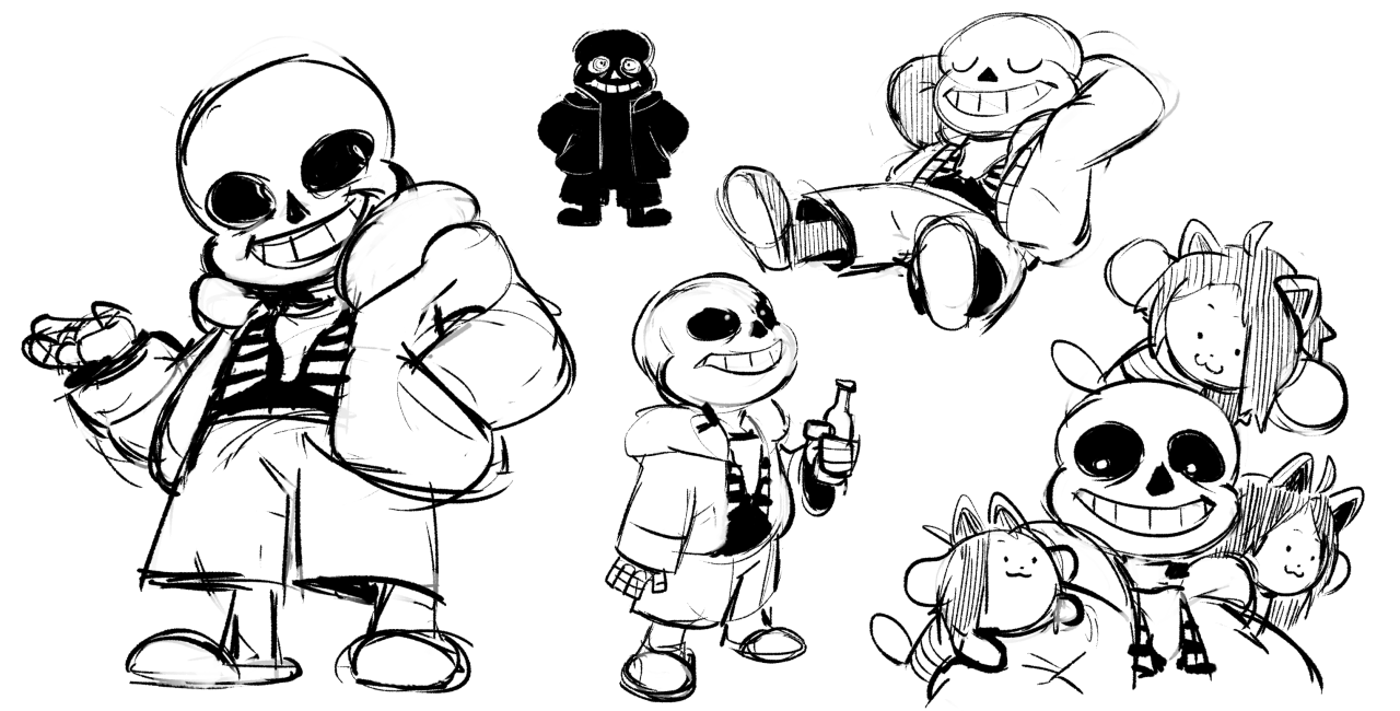 1280x650 Sans Sketches By Temmie Undertale - Undertale Sketches