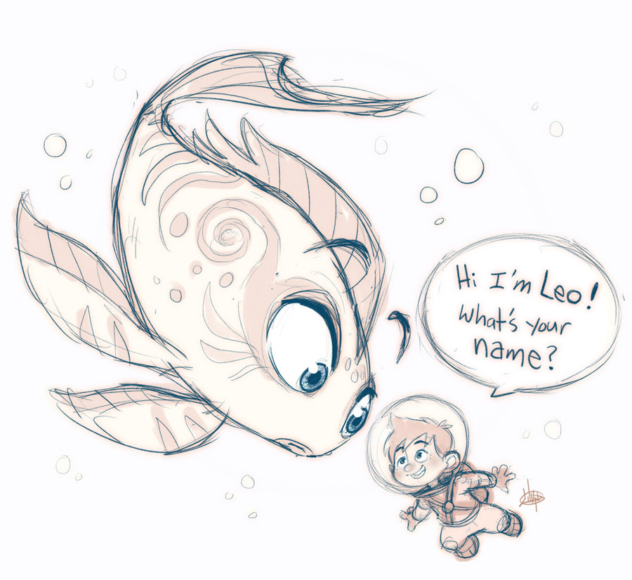 900x826 Underwater Greetings Sketch By Luigil - Underwater Sketch