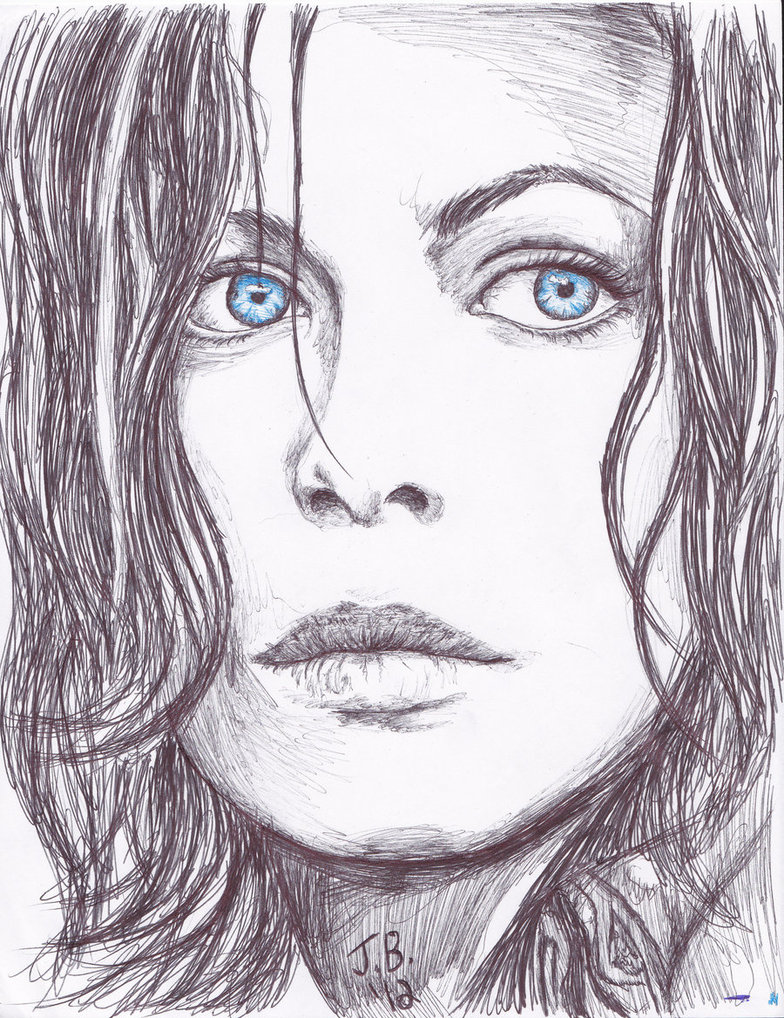 784x1018 Selene +underworld+ Pen Sketch By Shadow Wolf Revival - Underworld Sketch