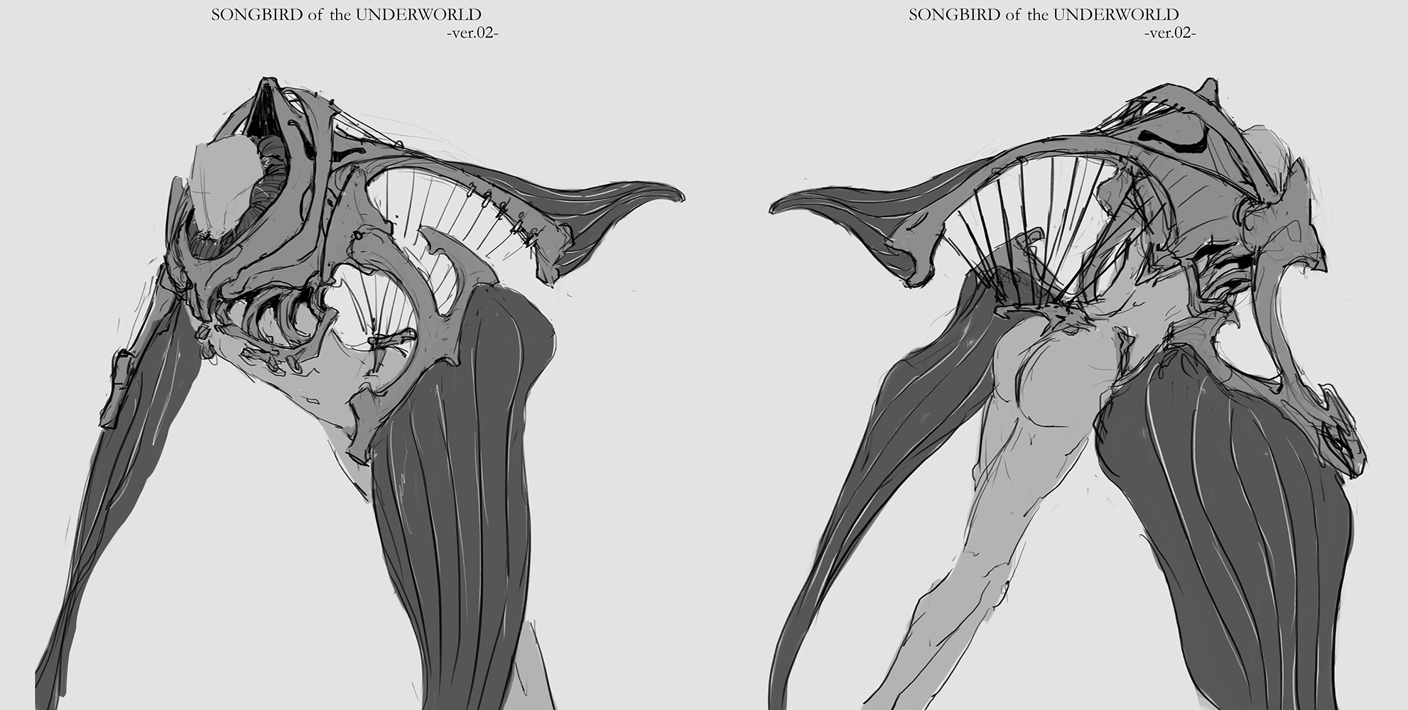 1982x1000 Final Artwar 2 2d Songbird Of The Underworld Tobytee - Underworld Sketch