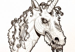 300x210 Unicorn Head Drawing Unicorn Head Drawing - Unicorn Head Sketch