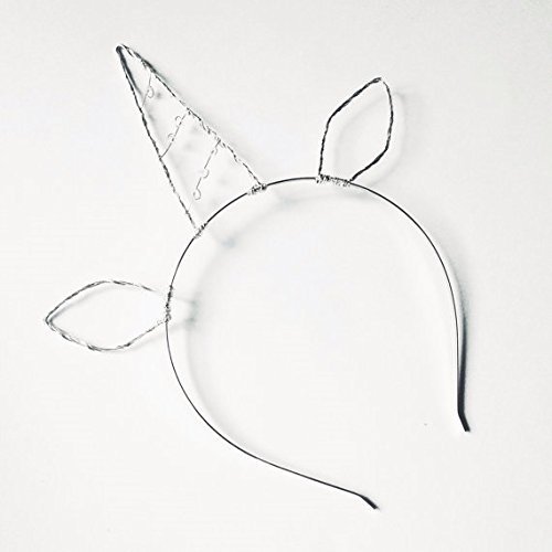 500x500 Silver Crystal Unicorn Horn Headband, Wire Sparkly - Unicorn Horn Sketch
