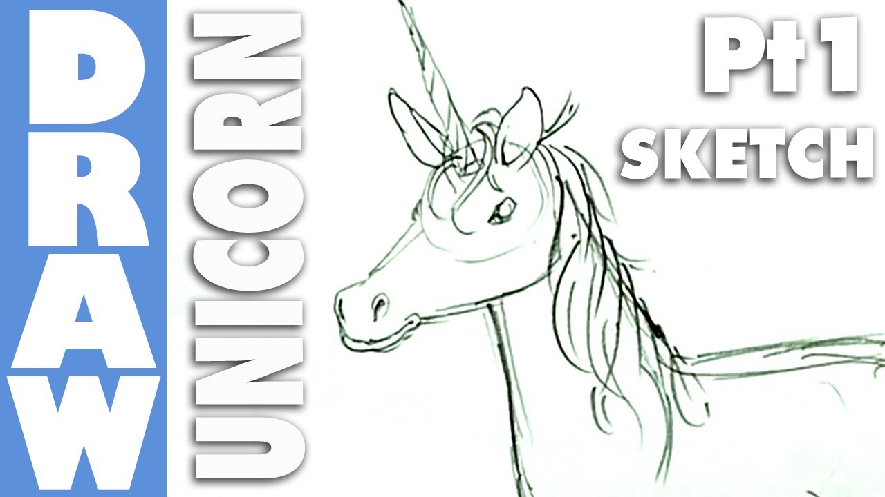 1280x720 How To Draw A Unicorn - Unicorn Pencil Sketch