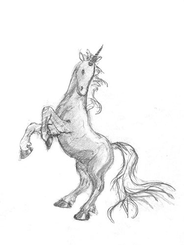 375x500 Unicorn Pencil Drawing Pencil Drawings - Unicorn Pencil Sketch