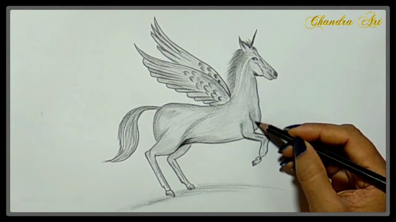 1280x720 Cool Easy Drawings - Unicorn Pencil Sketch