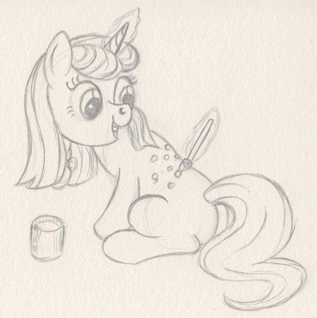 1241x1243 Pencil Sketch Unicorn In The Breeze - Unicorn Pencil Sketch