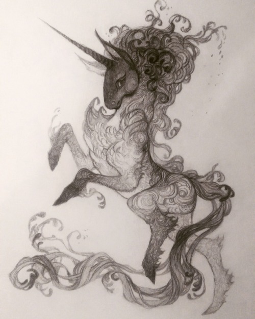 500x625 Pencil Sketch Horse Tumblr - Unicorn Pencil Sketch