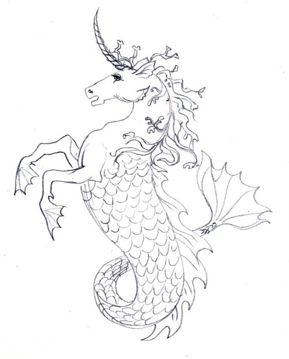 563x700 Sketch Fest! - Unicorn Sketch