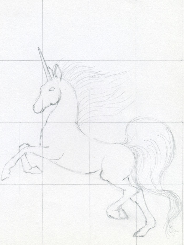700x934 Want To Draw A Unicorn - Unicorn Sketch