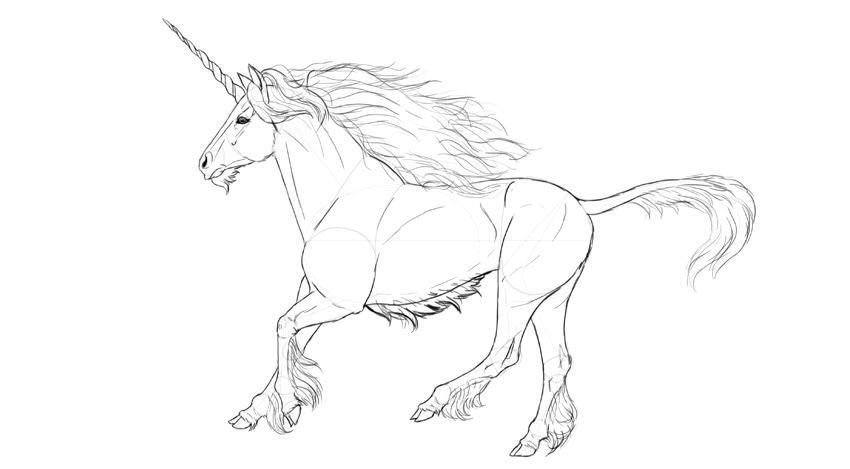 850x469 How To Draw A Unicorn Step By Step - Unicorn Sketch