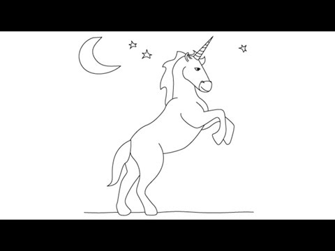 480x360 How To Draw A Unicorn - Unicorn Sketch For Kids